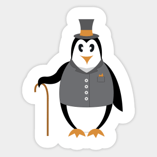 The Gentleman Penguin Sticker